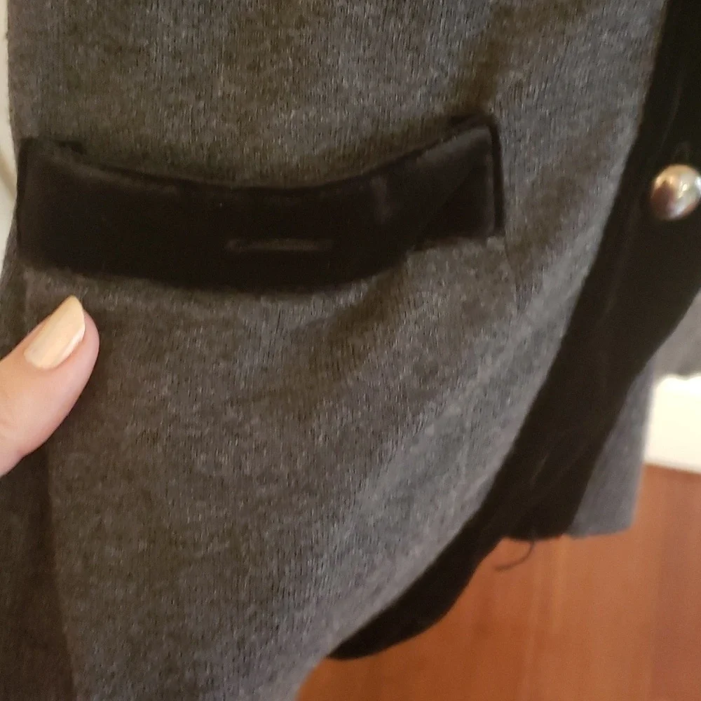 Kensie long button down Cardigan grey sweater